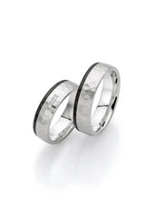 Bayer Trauringe Silber Carbon Forever