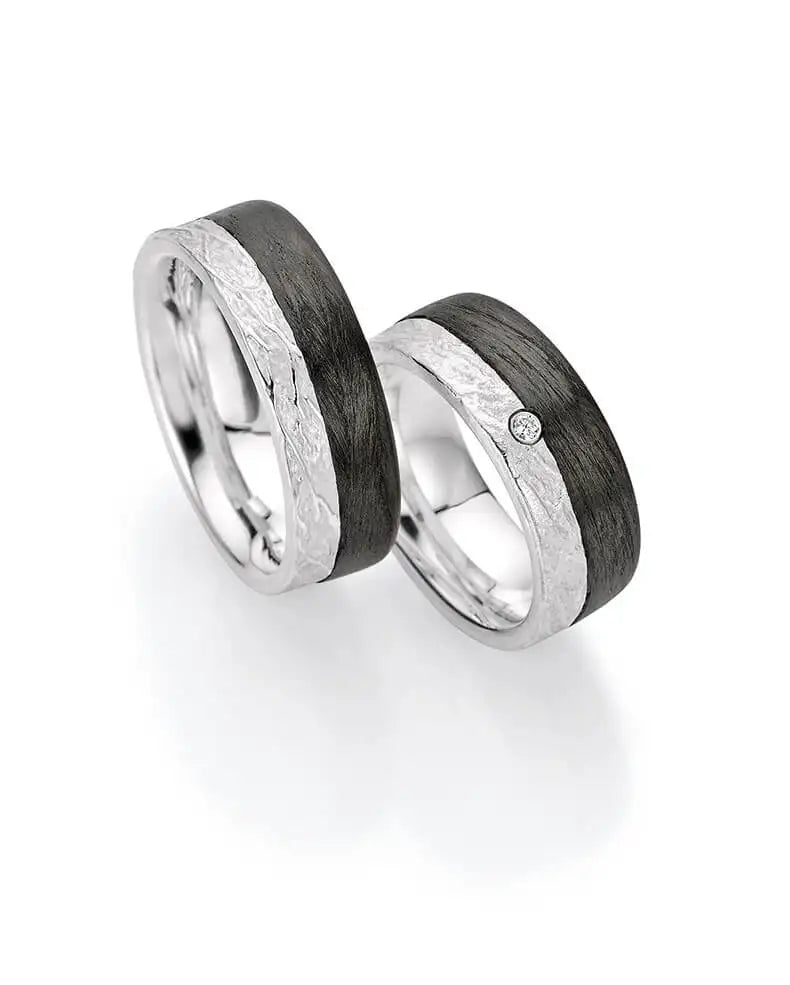 Bayer Trauringe Silber Carbon Dreamer