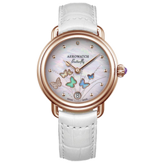 Aerowatch 1942 Lady Butterfly Quarz Limited Edition Damenuhren A 44960 RO05