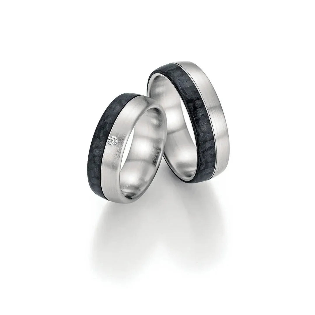 Fischer Trauringe Palladium Carbon® Uncoloured - Breite 7 mm