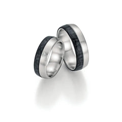 Fischer Trauringe Palladium Carbon® Uncoloured - Breite 7 mm