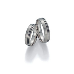 Fischer Trauringe Gold Carbon® Wintertime - Breite 5,5 mm