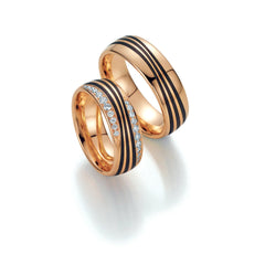 Fischer Trauringe Gold Carbon® Royal Treasure