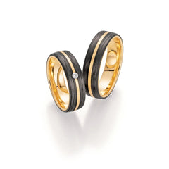 Fischer Trauringe Gold Carbon® French Love