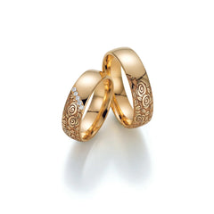 Fischer Trauringe Flora Rosengarten - Ringbreite 6 mm