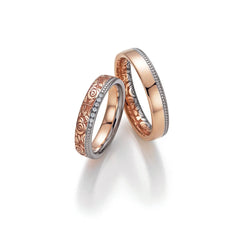 Fischer Trauringe Gold Flora Rosenband - Ringbreite 4,5 mm