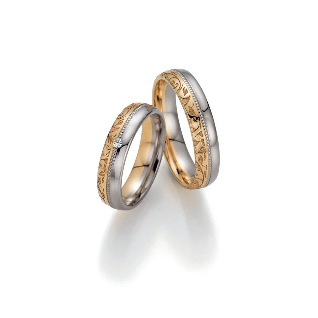 Fischer Trauringe Gold Flora Rankenzauber - Ringbreite 5 mm