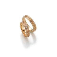 Fischer Trauringe Flora Rosenpracht - Ringbreite 4,5 mm