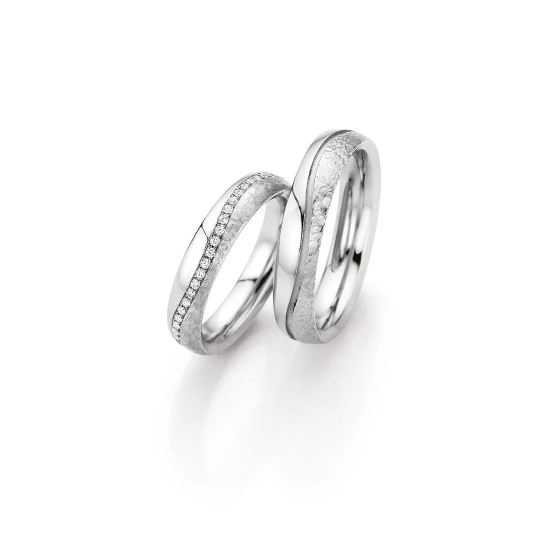 Fischer Trauringe Gold Design Aufmerksamkeit / Bewusstsein mit 27 Brillanten