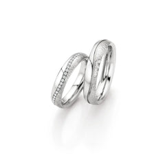 Fischer Trauringe Gold Design Aufmerksamkeit / Bewusstsein mit 27 Brillanten