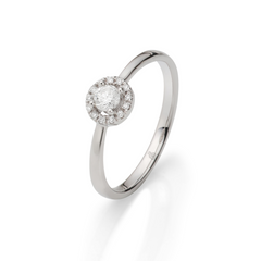 Bagues diamant Rauschmayer Yes! Solitaire Box Halo Or Rose 51-00024