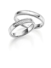 Alliances Gerstner en or blanc 28819