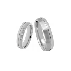 Alliances Hardwear 40076 - 50076 avec 3 diamants