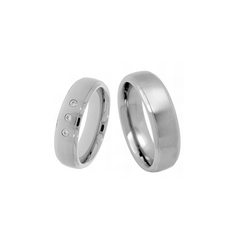 Alliances Hardwear 40090 - 50090 avec trois diamants