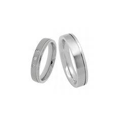 Alliances Hardwear 40130 - 50130 avec 3 diamants