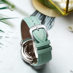 Aerowatch 1942 Chrono Diamond Türkis Lederarmband in Aarau bei Oberturm