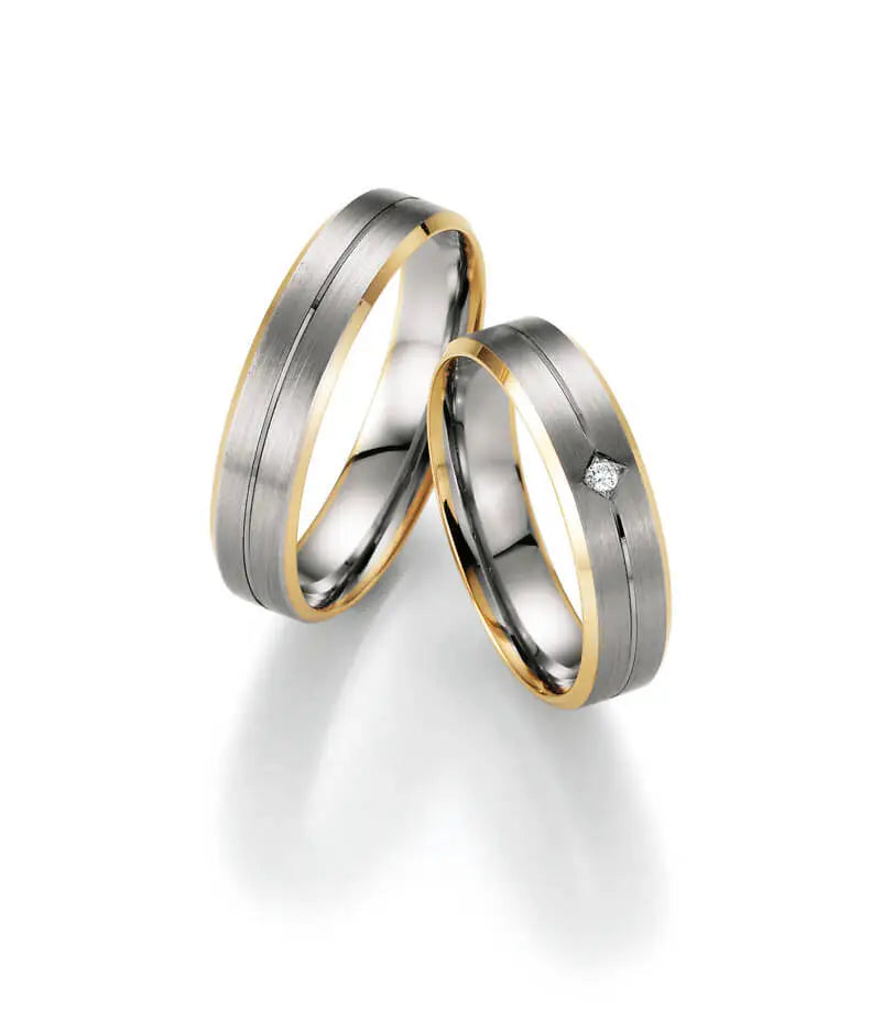 Bayer Trauringe Gold Platin Ray of Lights