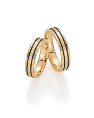 Bayer Trauringe Gold Carbon Happiness