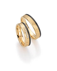 Bayer Trauringe Gold Carbon Pleasure