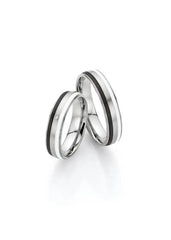 Bayer Trauringe Platin Carbon Lovely