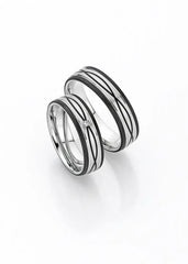 Bayer Trauringe Platin Carbon Legend