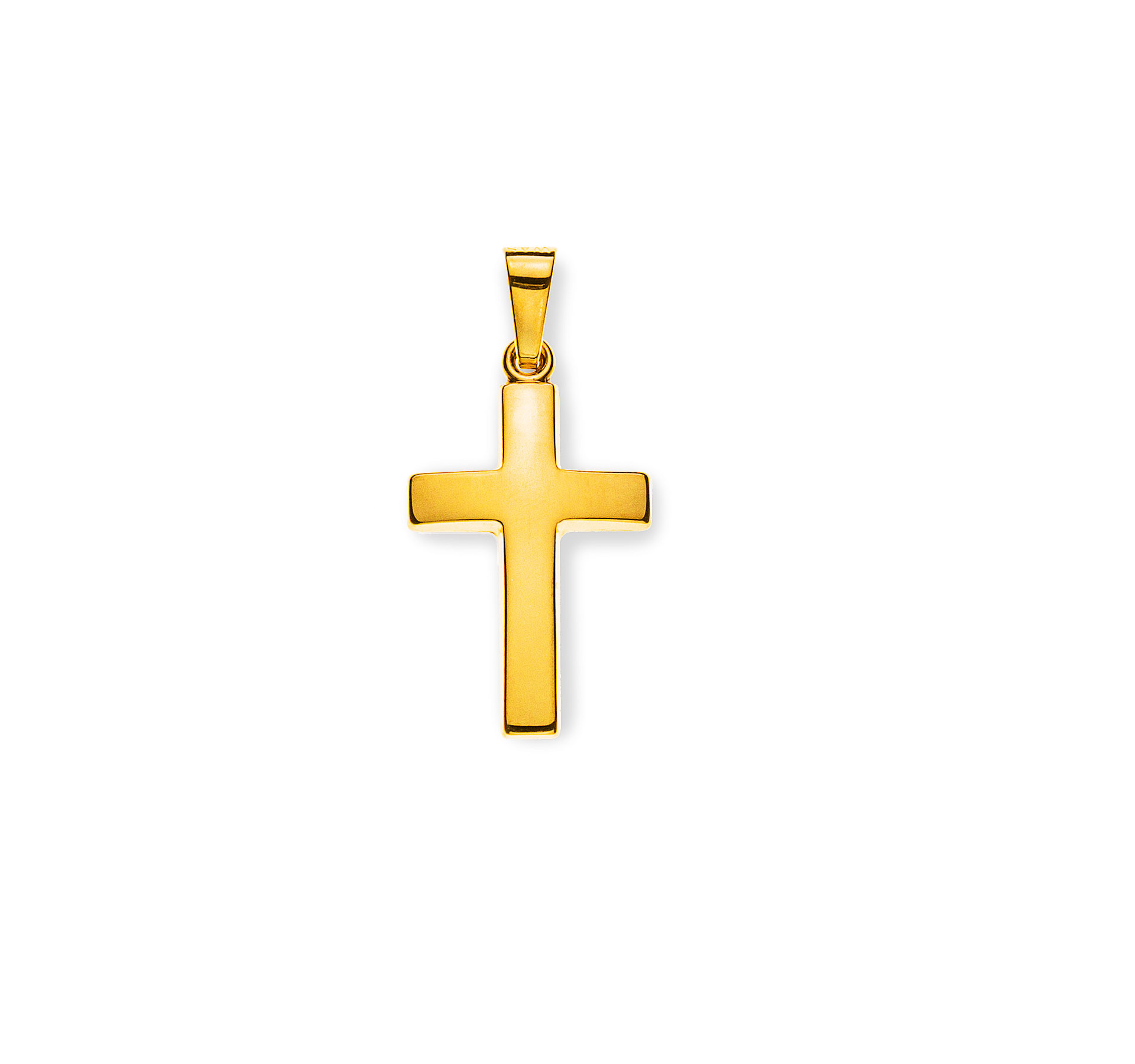 Balken-Kreuz Gelbgold 750 Anhänger
