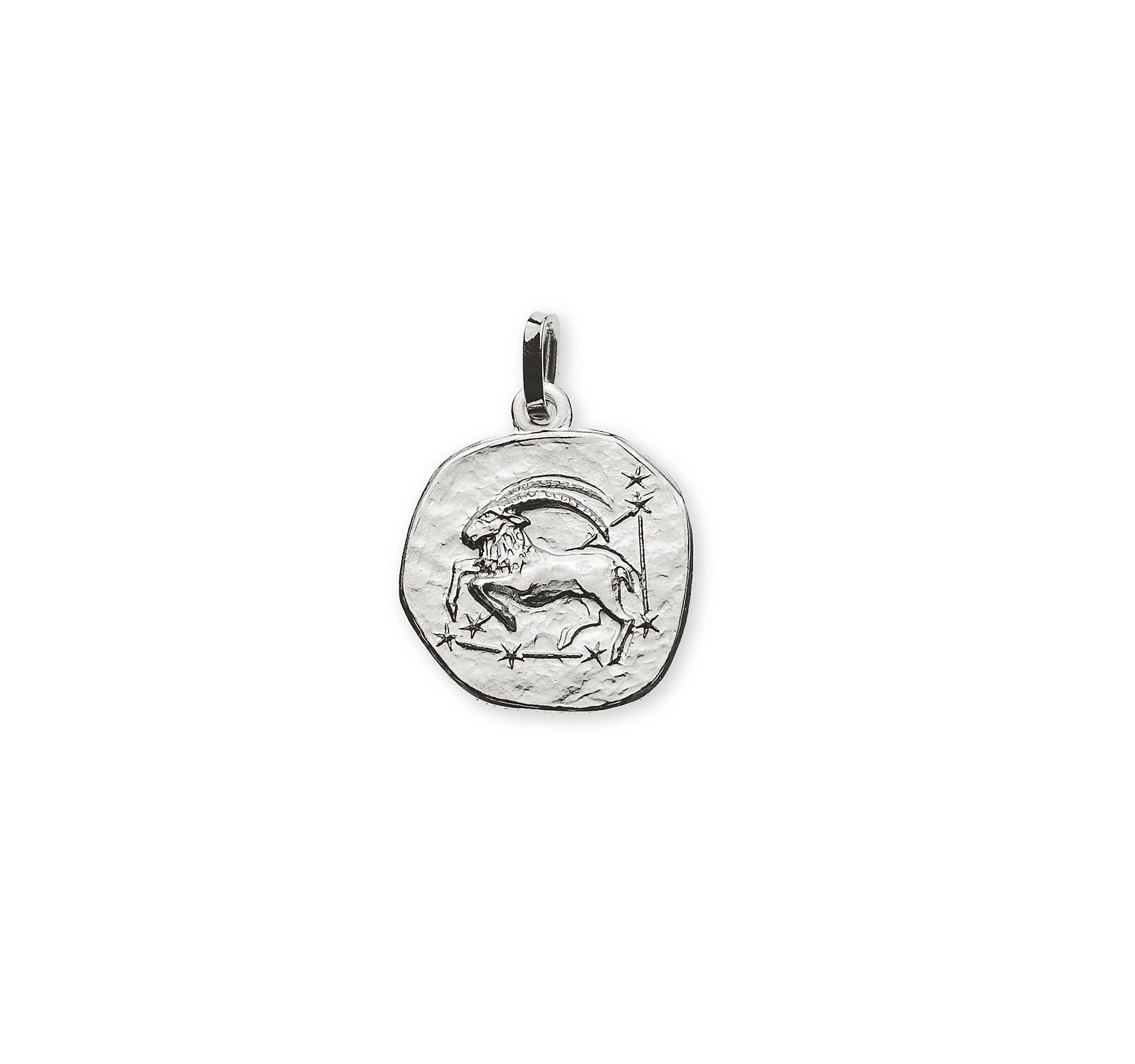 Anhänger Weissgold 750 Sternzeichen Steinbock mit Sternbild, ca. 16 mm