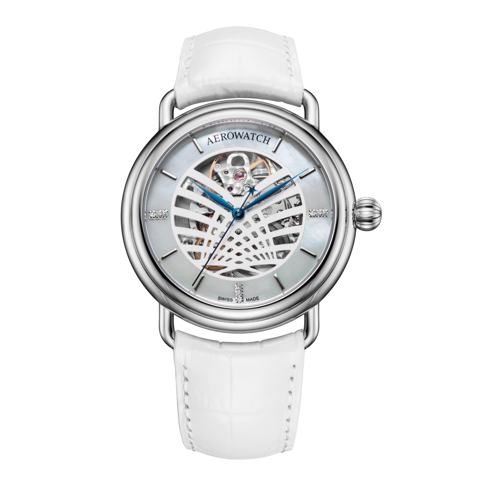 Aerowatch 1942 Lady Elegance Skeleton Automatic Diamonds Damenuhr A 60900 AA23