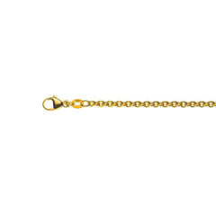 Bracelet ancre ronde en or jaune 750