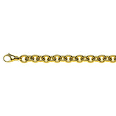 Armbänd Rundanker Gelbgold 750 Anker Oval Halbmassiv, ca. 11.0 mm, 20 cm