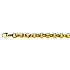 Armbänd Rundanker Gelbgold 750 Anker Oval Halbmassiv, ca. 11.0 mm, 20 cm