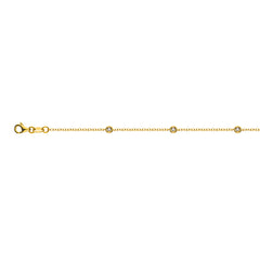 Diamantanhänger Bracelet Gelbgold 750 mit 5 Brillanten H SI 0.14 ct. 19 cm