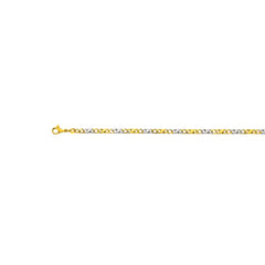 Bracelet Carrera Poliert Bicolor (Gelbgold/Weissgold) 750, ca. 3.5 mm