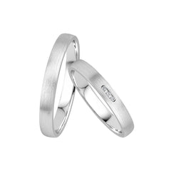 Oberturm Trauringe Classics in Weissgold mit Diamanten BF5-3