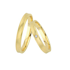 Oberturm Trauringe Classics in Gelbgold mit Diamant BF7-3