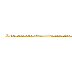 Figaro ID-Armband: Stilvoll und Einzigartig in 750er Gelbgold, ca. 4,0 mm Breite