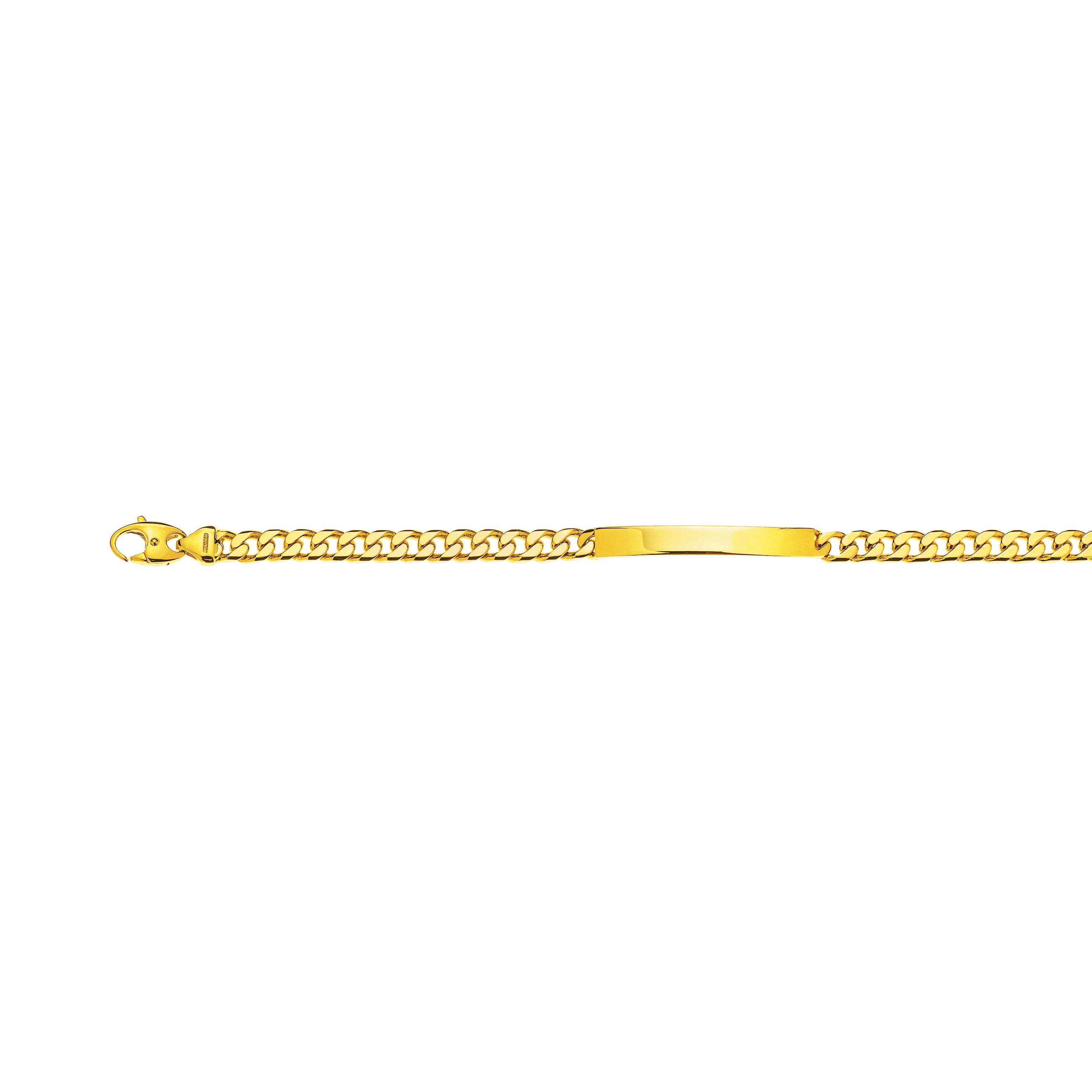 Geschliffenes Panzer ID-Armband aus Gelbgold 750: ca. 6,0 mm Breite