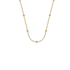 Gelbgold 750 Collier: 11 Brillanten (H SI, 0,30 ct.), 45 cm