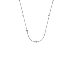 Weissgold 750 Collier mit 11 Brillanten (H SI, 0.30 ct), 45 cm