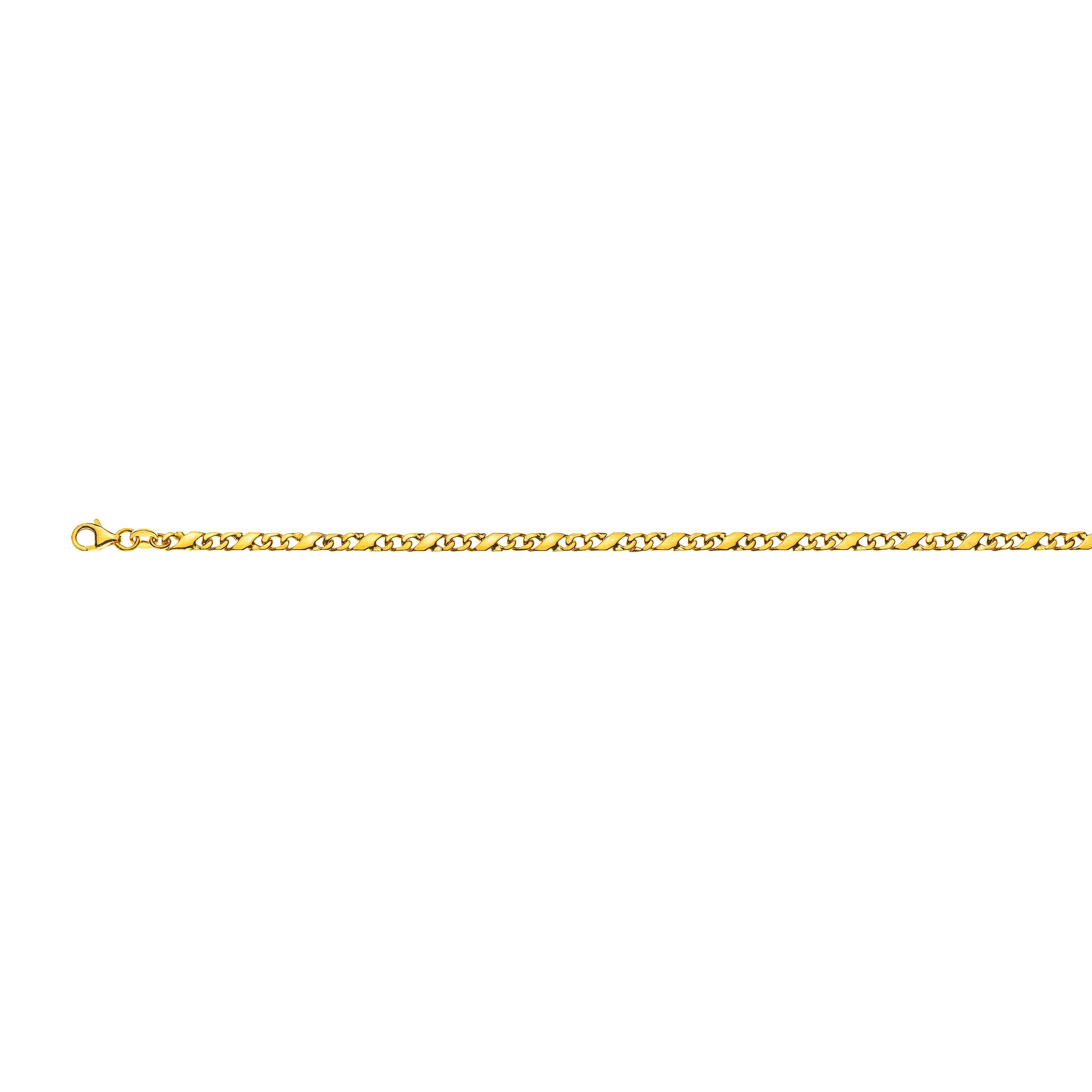 Gelbgold 750 Collier Carrera, Poliert, ca. 3.5 mm Breite
