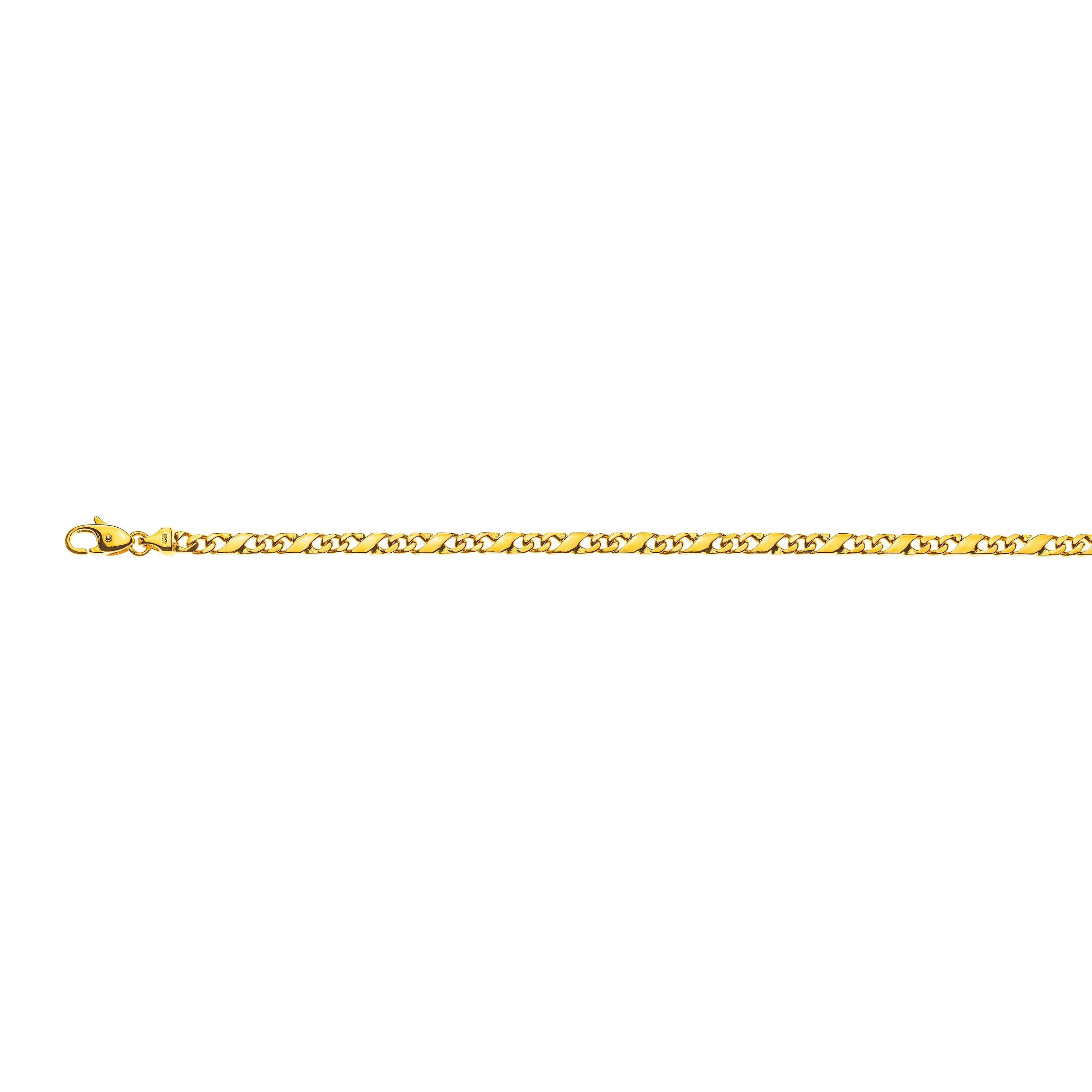 Gelbgold 750 Collier Carrera, Poliert, ca. 4.0 mm Breite