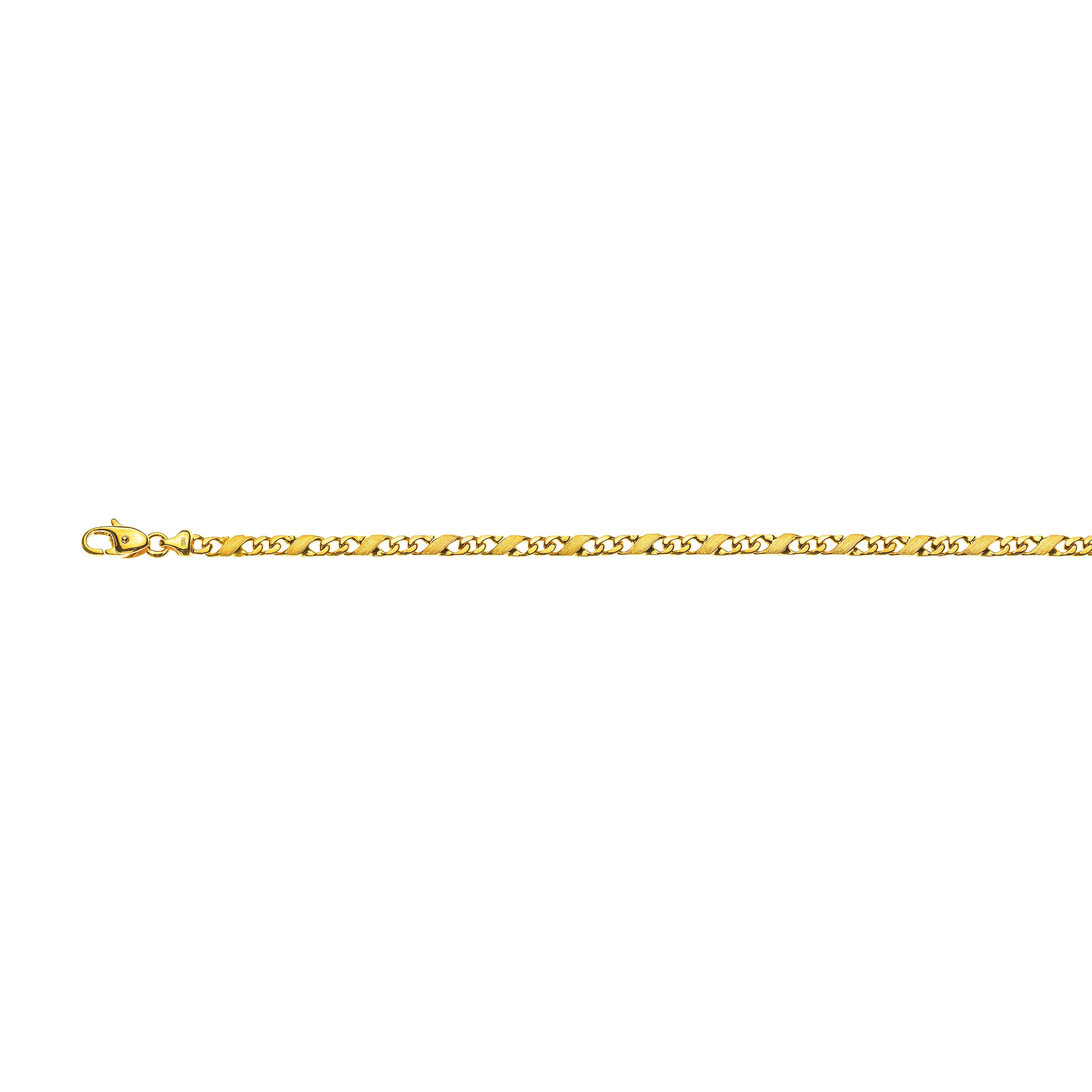 Gelbgold 750 Collier Carrera: Poliert & Satiniert, ca. 4,0mm Breite