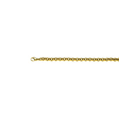 Gelbgold 750 Collier, Handarbeit, 45cm Länge, 7.7mm Breite