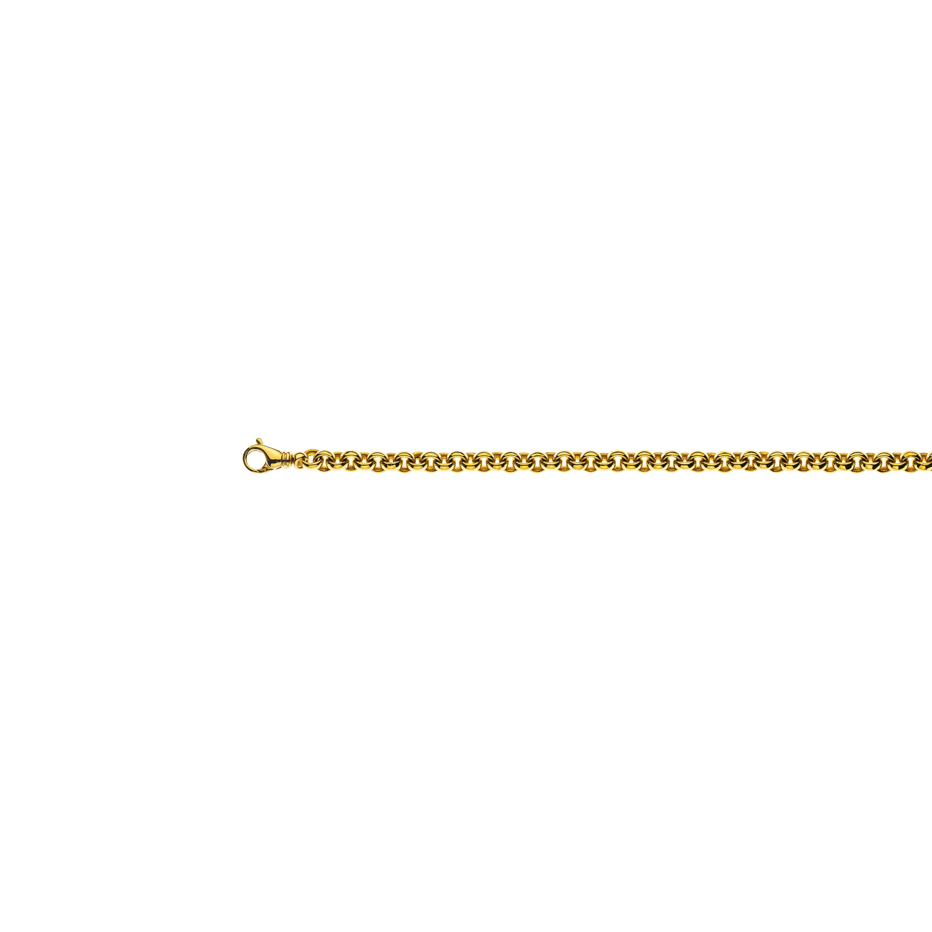 Gelbgold 750 Collier, Handarbeit, 45cm Länge, 6.5mm Breite