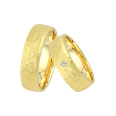 Oberturm Trauringe Classics in Gelbgold mit Diamant F210