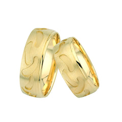 Oberturm Trauringe Classics in Gelbgold F211