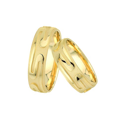 Oberturm Trauringe Classics in Gelbgold F216