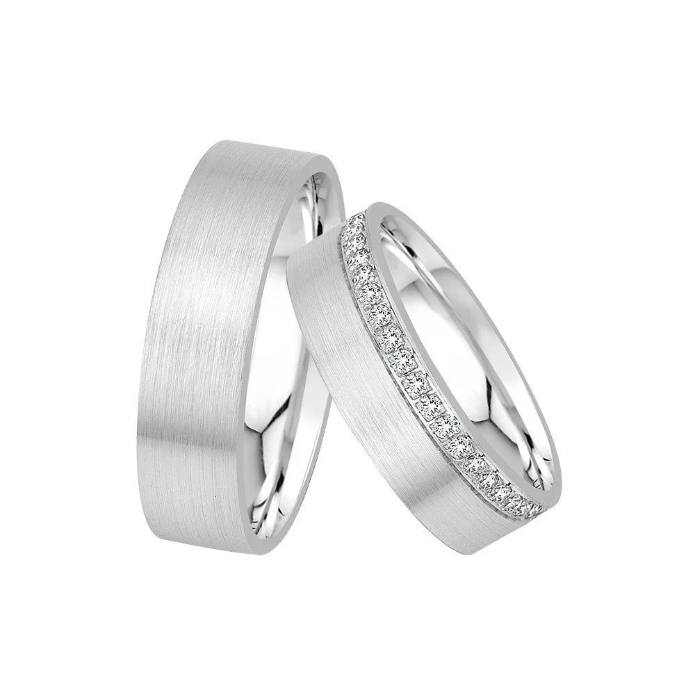 Oberturm Trauringe Classics F314 Weissgold