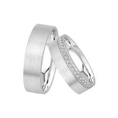 Oberturm Trauringe Classics F314 Weissgold