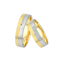 Alliances Oberturm en or blanc et or jaune - Classics F404